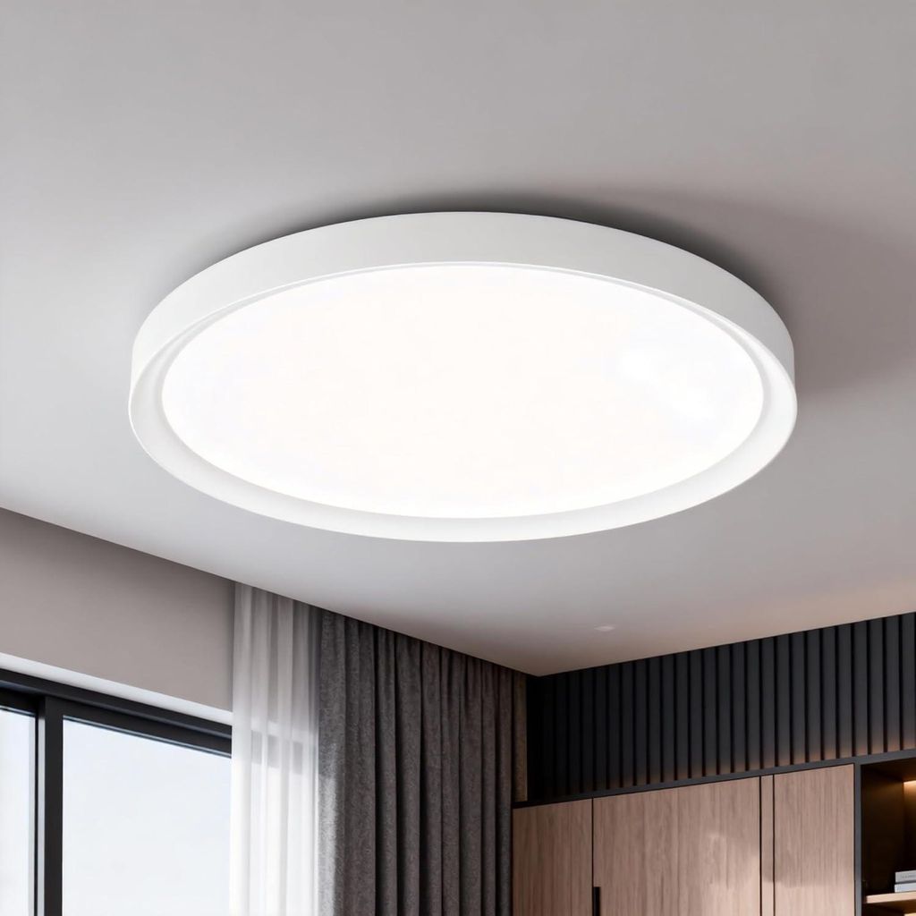 LARS360, okrągła lampa sufitowa LED, 36W, 6500K. Płaska Zdjęcie produktu 