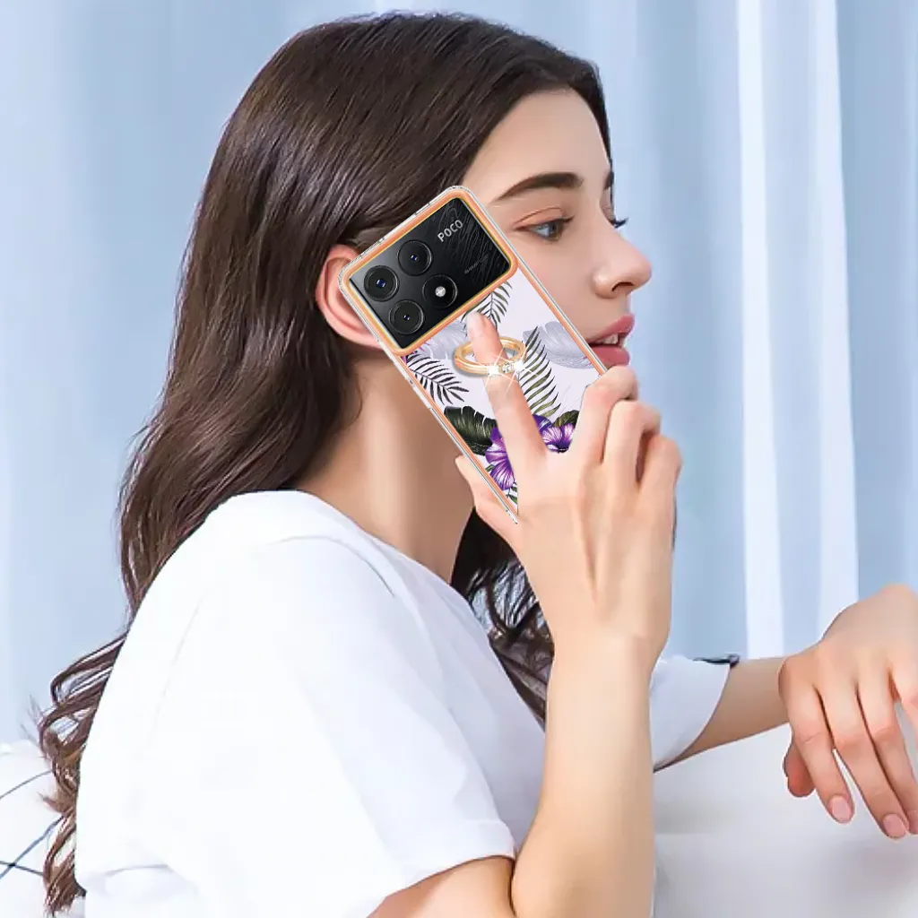 Cover Viola Chic per Xiaomi Poco X6 Pro | Ring Holder & Style - 5