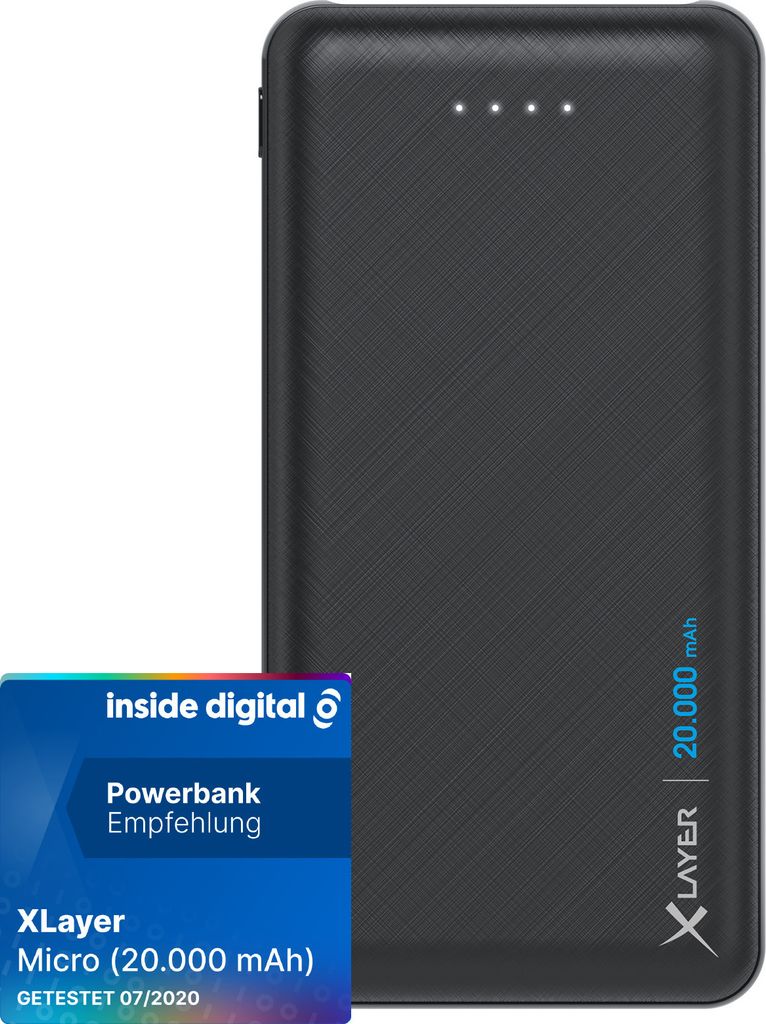 Xlayer Powerbank Micro 20000mAh Akku schnelles Aufladen Produktbild 