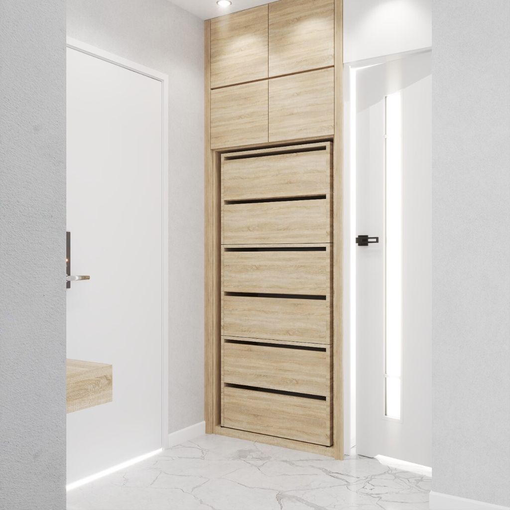 Schuhschrank für den Flur | Schuhregal modular | Schrank mit Platz zum Aufbewahren von Schuhen | Schuhbank mit die Klappe Sonoma EICHE Schuh-Kommode