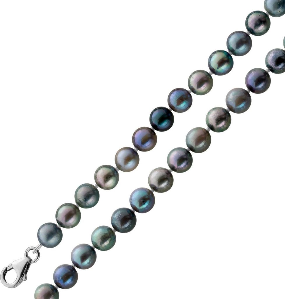 Perlenkette 47cm japanische Akoyaperlen 6.5-7.5mm Silber 925 47