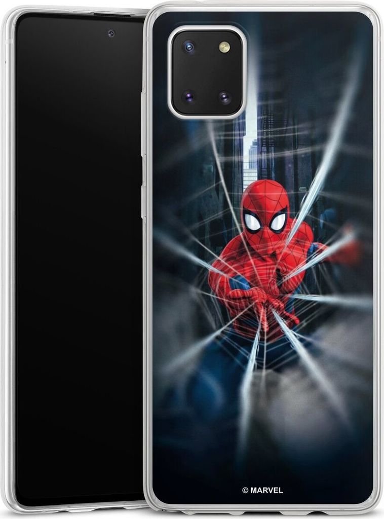 DeinDesign Slim Hülle für Samsung Galaxy Note 10 lite Silikon Case Ultra Dünn Handyhülle Kinofilm Marvel Spider-Man