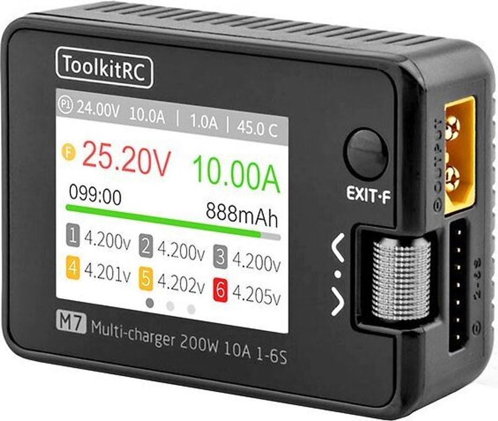 ToolkitRC M7 LiPo 1-6S 10A Ladegerät Charger DC 7-28V