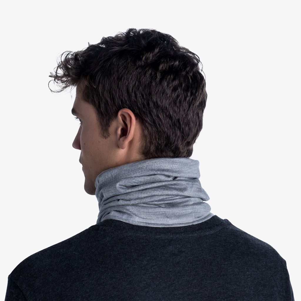 Buff Merino Lightweight Solid Multifunktionstuch, grau, Produktbild 4