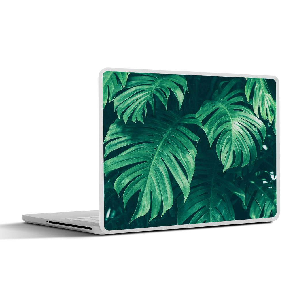 MuchoWow Laptop Aufkleber Sticker Cover Monstera - Blätter - Pflanzen - Dschungel - Natur 40x30 cm - Laptop Dekoration - Selbstklebend