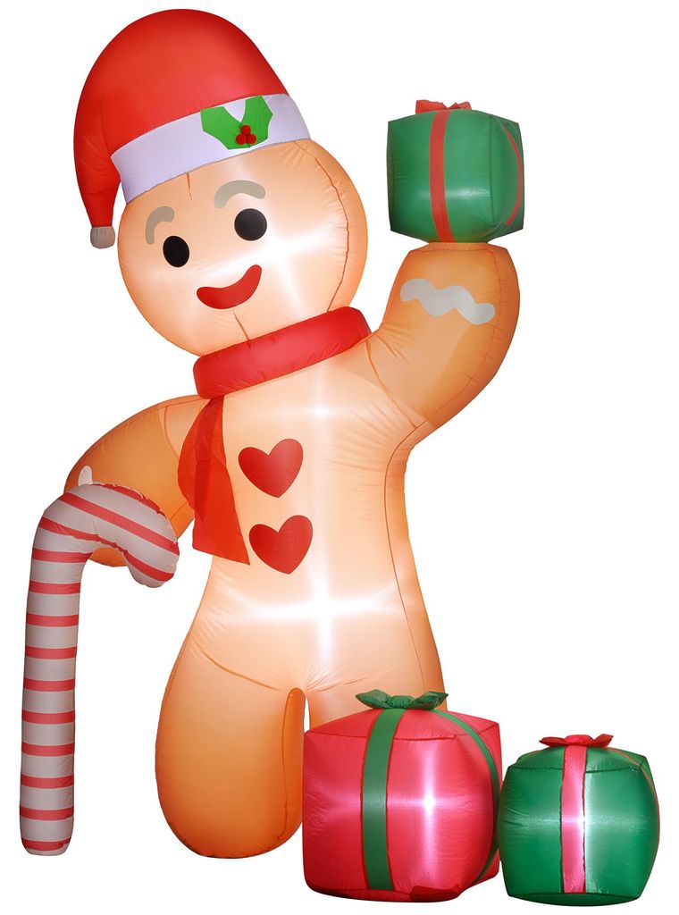 Outsunny opblaasbare kerstdecoratie, 2,45 meter, Productafbeelding 