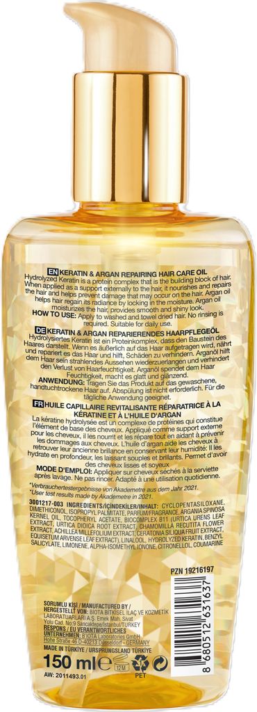 Haarpflegeöl Mit Arganöl - 200 Ml, Haar Serum Für Glanz & Reparatur, Für Feuchtes Oder Trockenes Haar