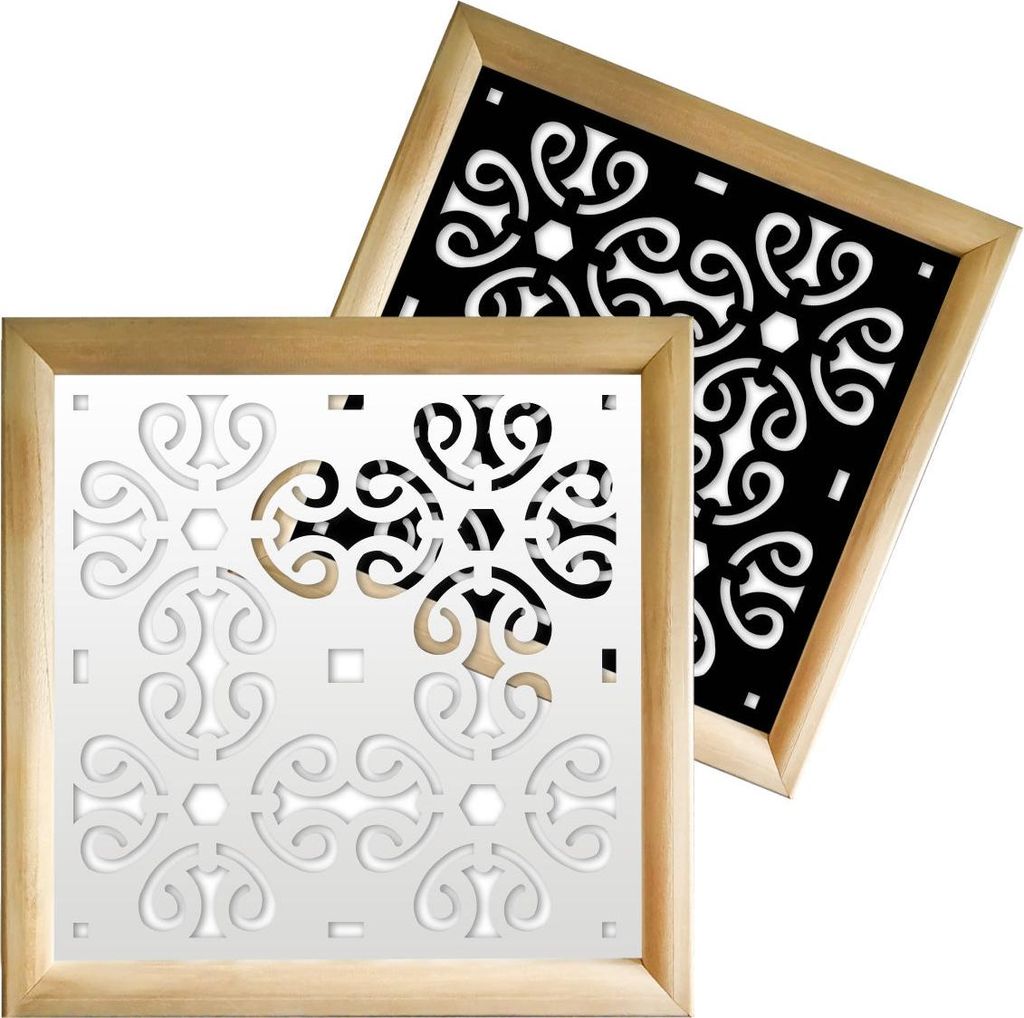 OLD KEY - Moduli Decorativi in holz e PVC 73x73 cm schwarz
