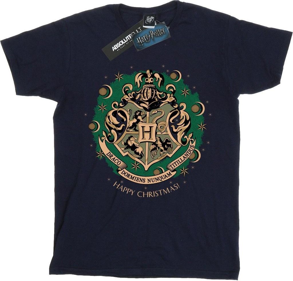 Harry Potter - T-Shirt für Jungen - weihnachtliches Design BI1681 (116) (Marineblau)