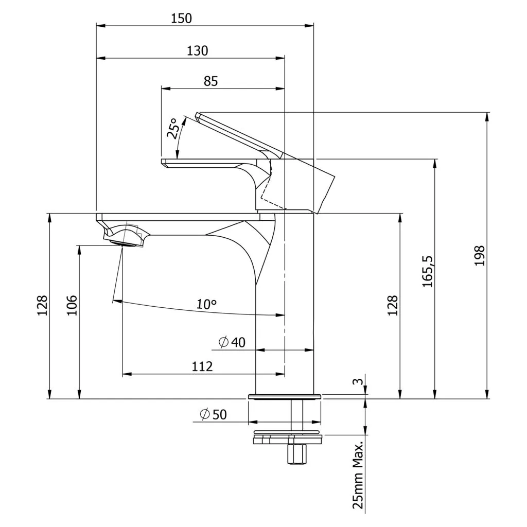 Mélangeur de lavabo classique à double commande pour vasque de salle de bain - 3