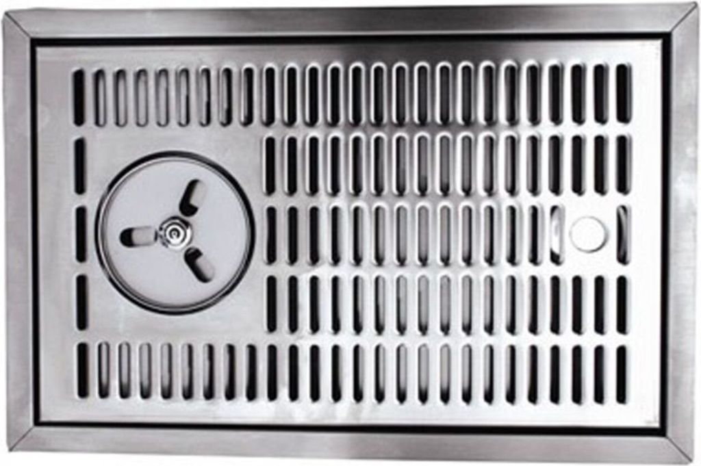 Tropfblech, Abtropfblech, Tropfschale - CNS zum Einlassen für Gläserdusche, 480 x 313 mm