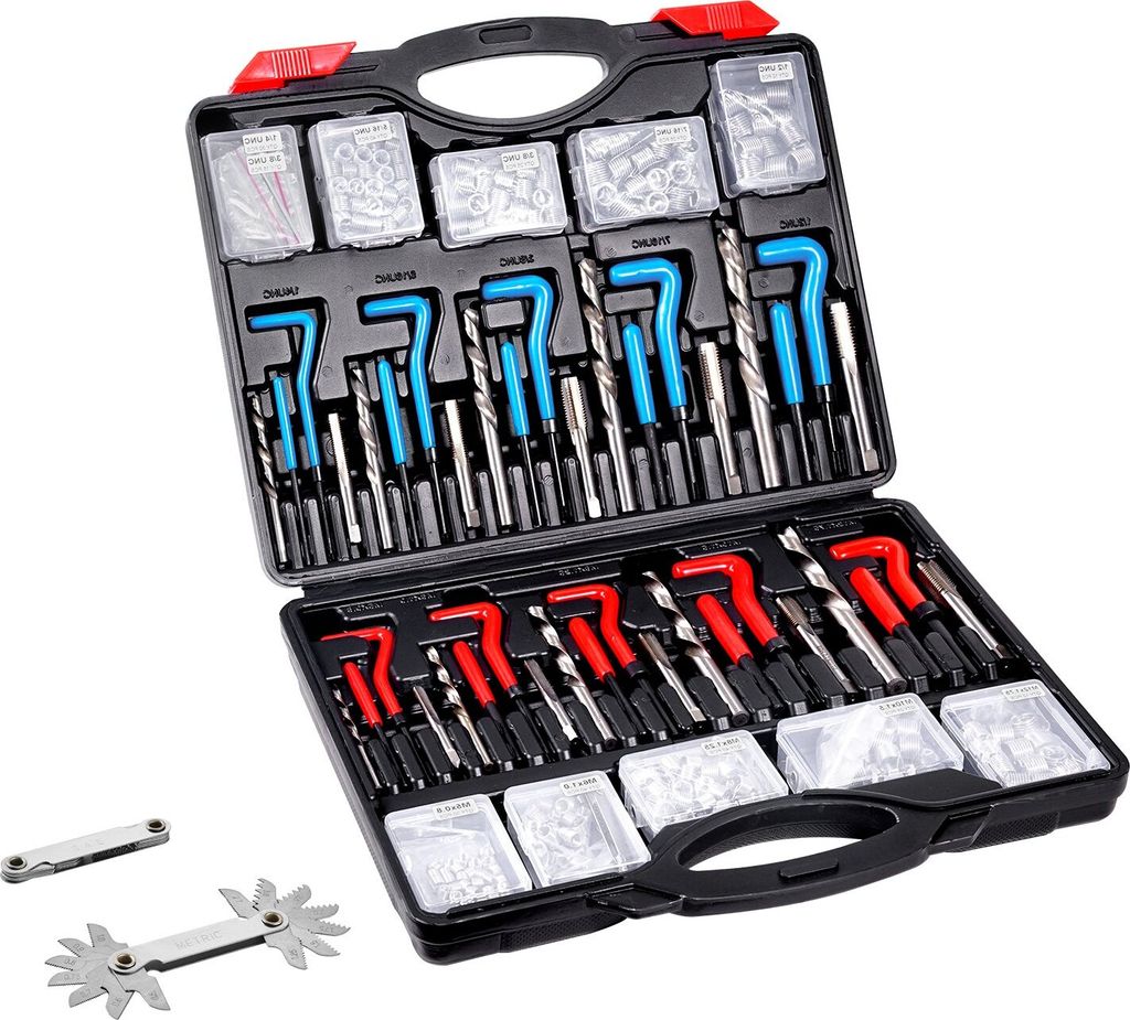 338 tlg Gewinde Reparatur Satz Gewindereparatur Werkzeug SAE Metrisch
