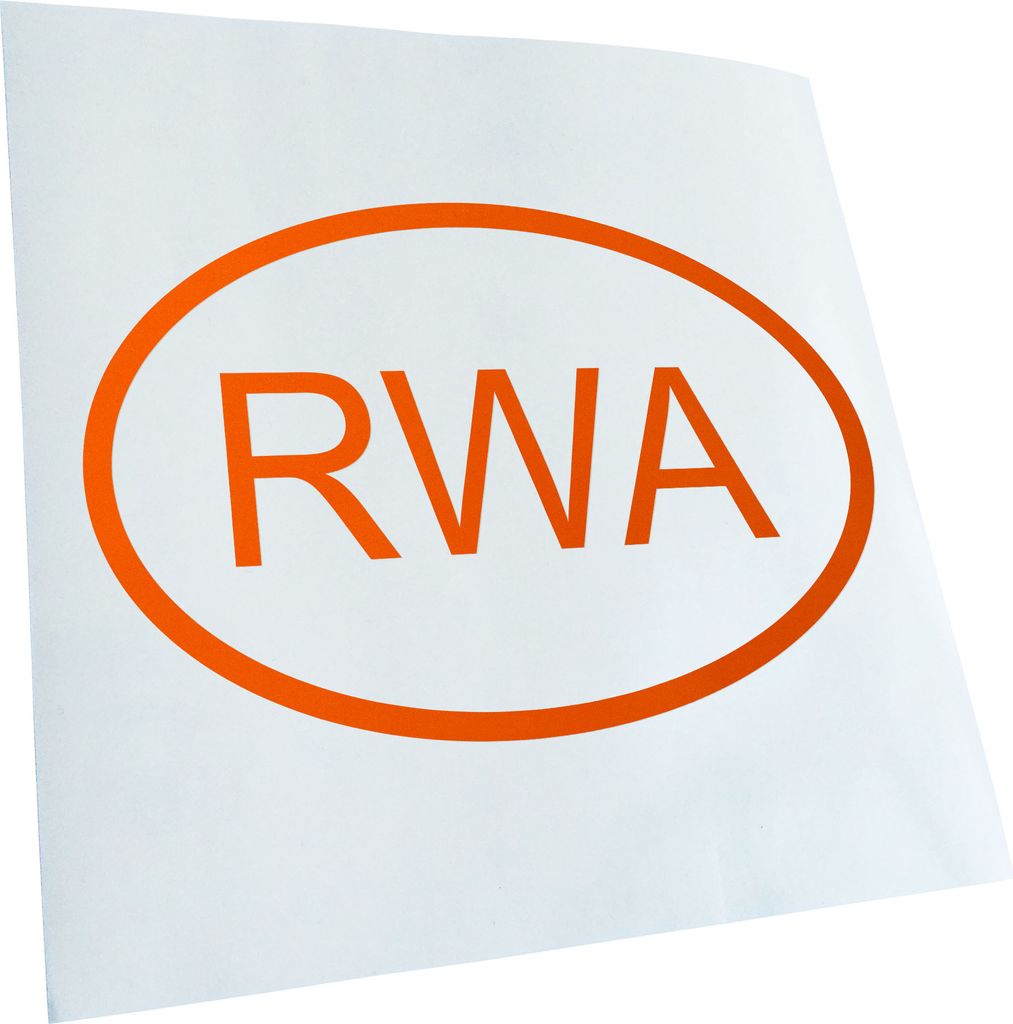 Kiwistar - Autoaufkleber - Ruanda RWA Heckscheibe - Aufkleber für Auto Kfz Fahrrad, LKW, Truck Mofa