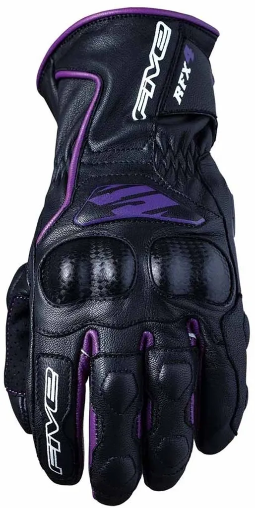 Gants Five RFX4 Femme en Cuir de Chèvre Noir Violet Taille L Souple