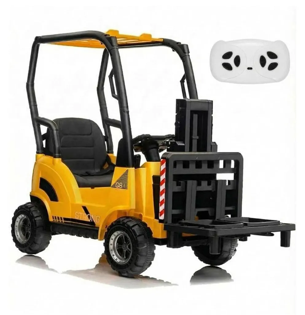 Chariot élévateur enfant 12V sécurisé avec télécommande parentale et palette