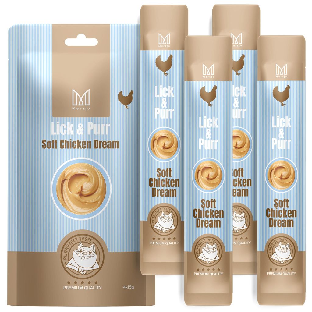Katzensnack Lick & Purr – Soft Chicken Dream Mersjo 60g