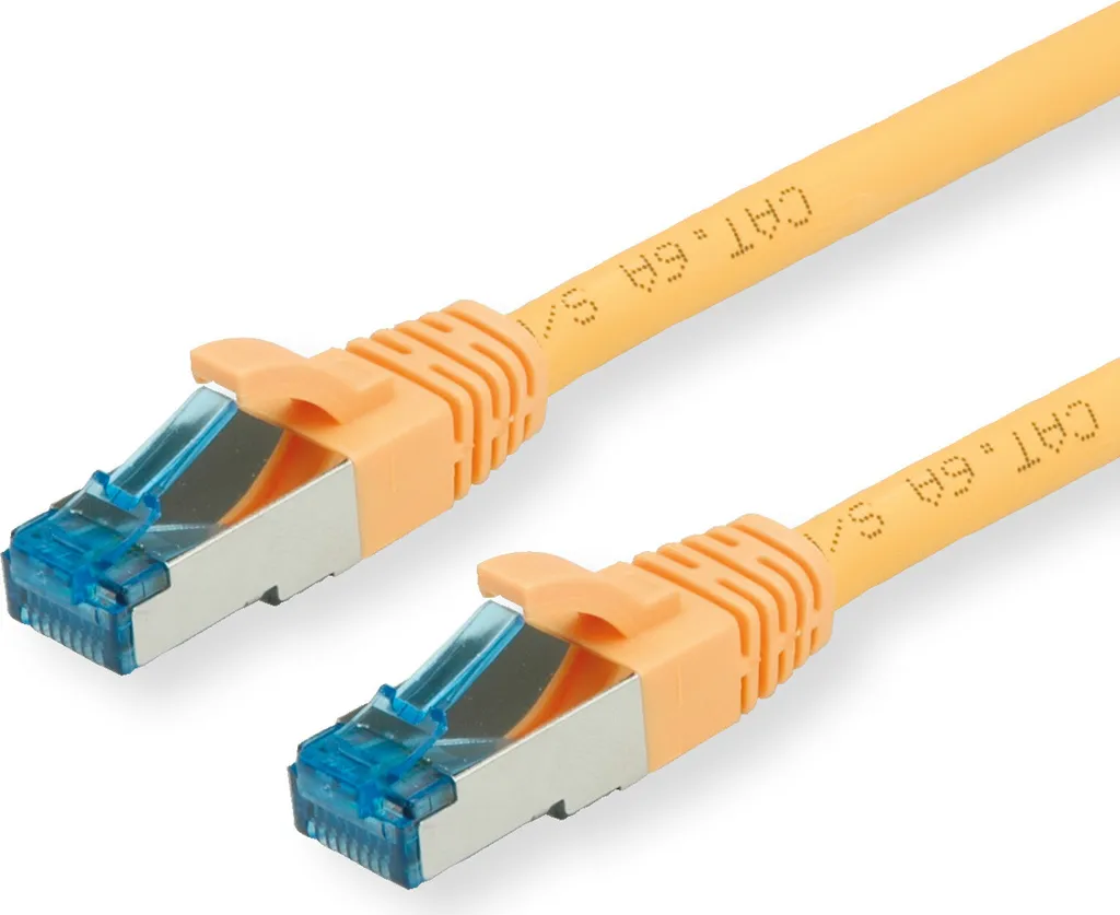 Cavo Ethernet 1,5m Giallo Cat.6A VALUE - Connessione Stabile Lavoro