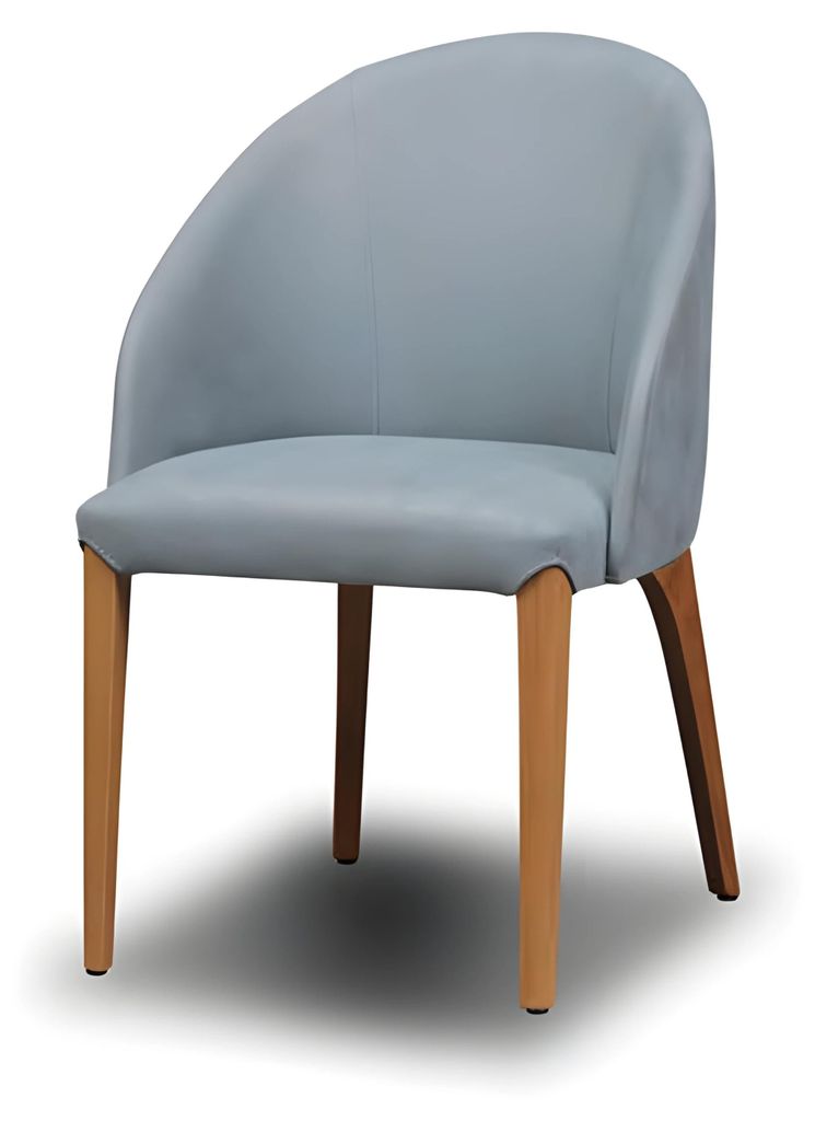 Grauer Holzstuhl im modernen Design, eleganter und langlebiger