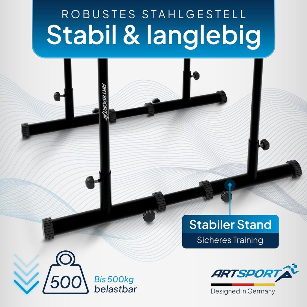 ArtSport Dip Barren - Dip Station bis 500 kg - Produktbild 2