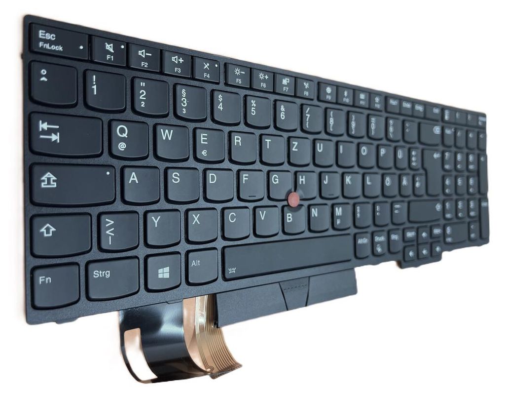 DEUTSCHE-Tastatur Schwarz Rahmen Beleuchtung,Trackpoint für Lenovo ThinkPad E580 20KS