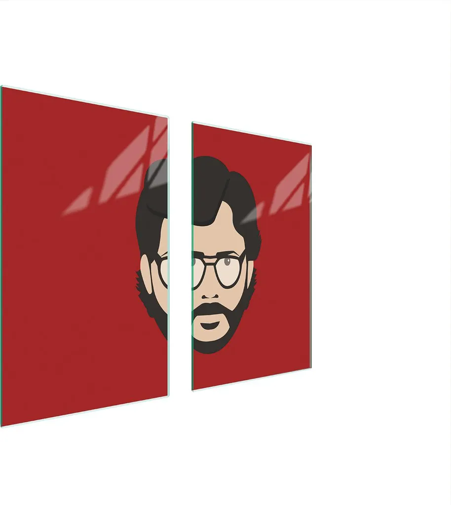 Piastre Copriforno 2 Pezzi 75x52 | Tagliere in Vetro Ceramica Uomo Rosso