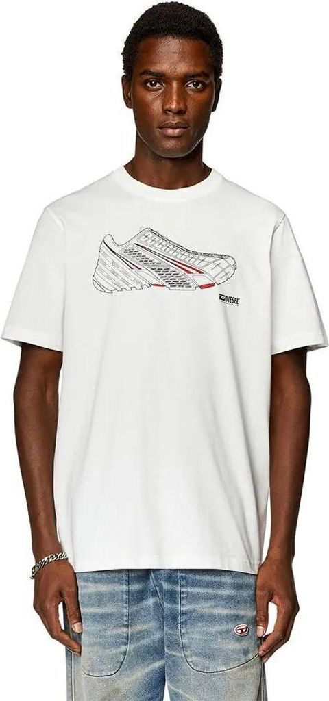 Diesel Just Kurzarm-t-shirt Weiß S Herren Weiß S