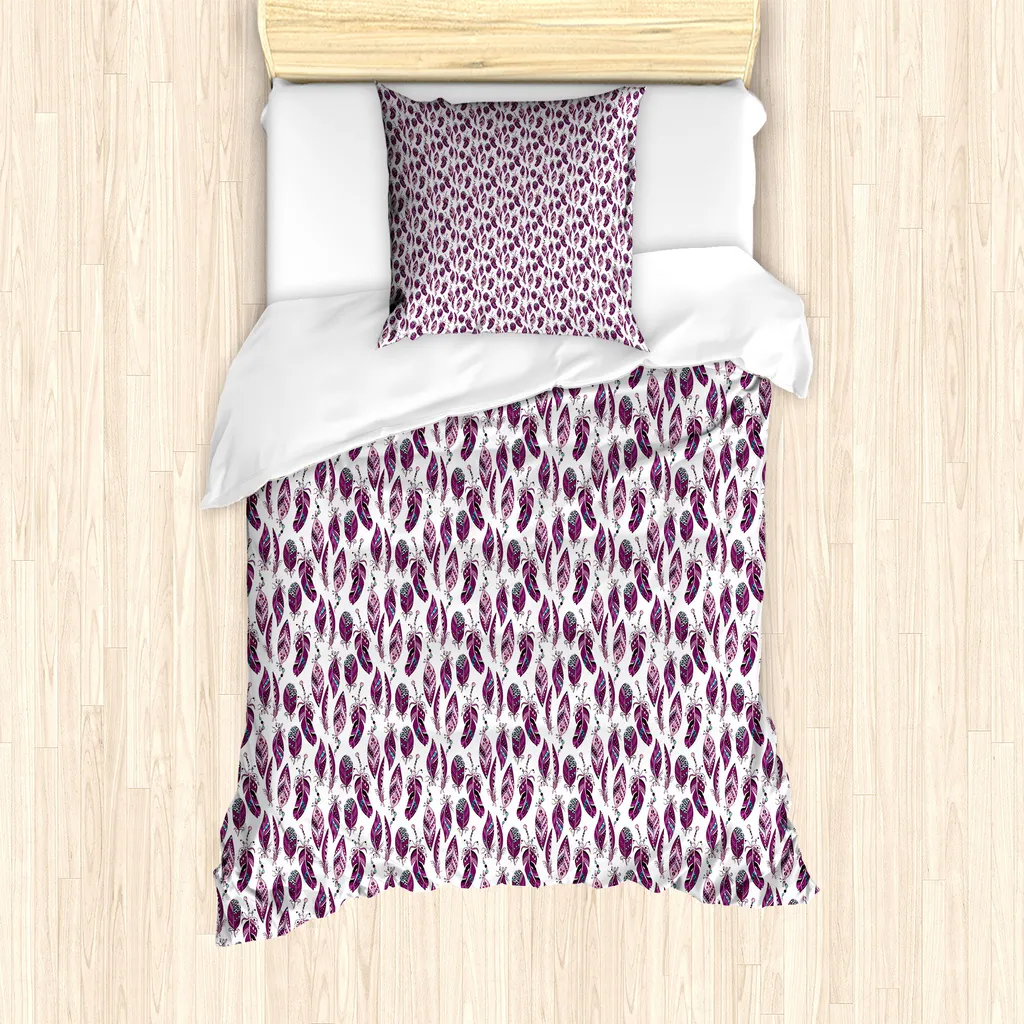 Set Letto Singolo ABAKUHAUS Antiacaro Rosa Prugna - 135x200 cm