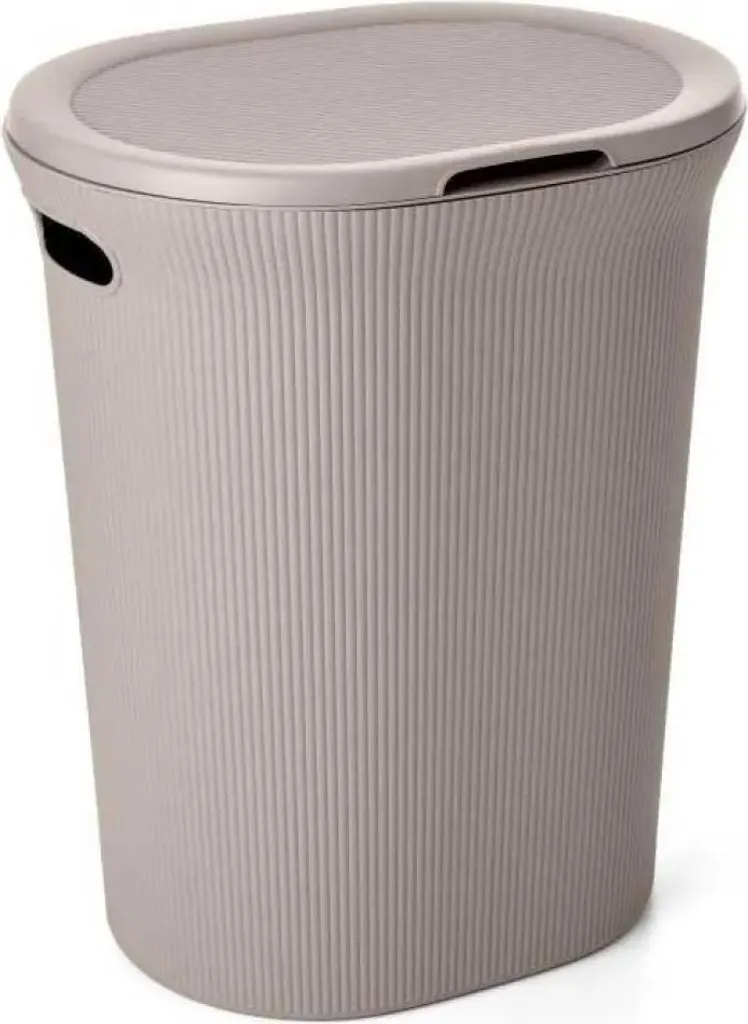 Panier à Linge pour Salle de Bain Tatay 40L Taupe Gain de Place Baobab 1010003