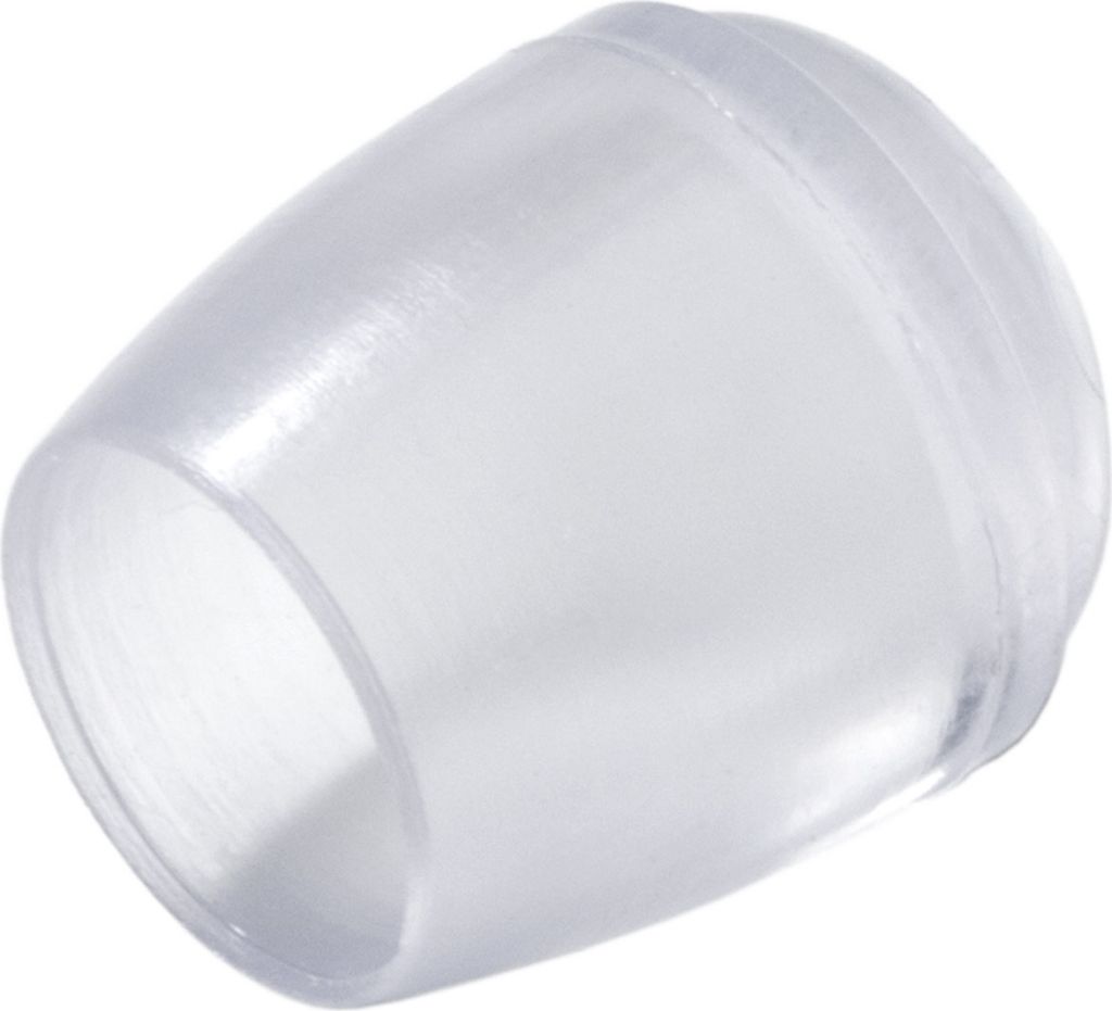 Adsamm | 16 x Stuhlbeinkappen | Ø 12 mm | Transparent | rund | Möbelgleiter für Stahlrohrstühle
