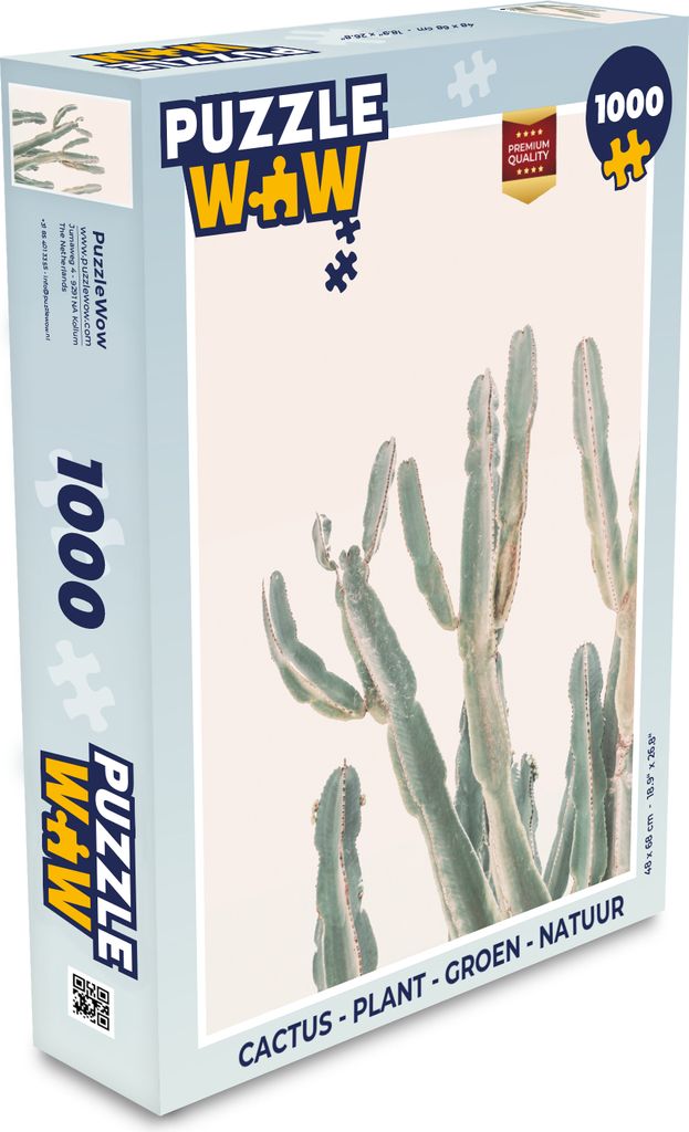 MuchoWow Puzzle 1000 Teile Kaktus - Pflanze - Grün - Natur - Spielzeug - Alt und Jung - Spiele - Puzzeln