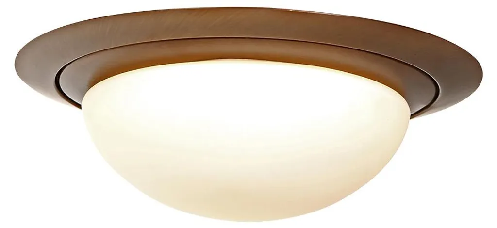 Luminaire de Plafond LED Ikaro Bronze et Verre Métal 24cm Steinhauer