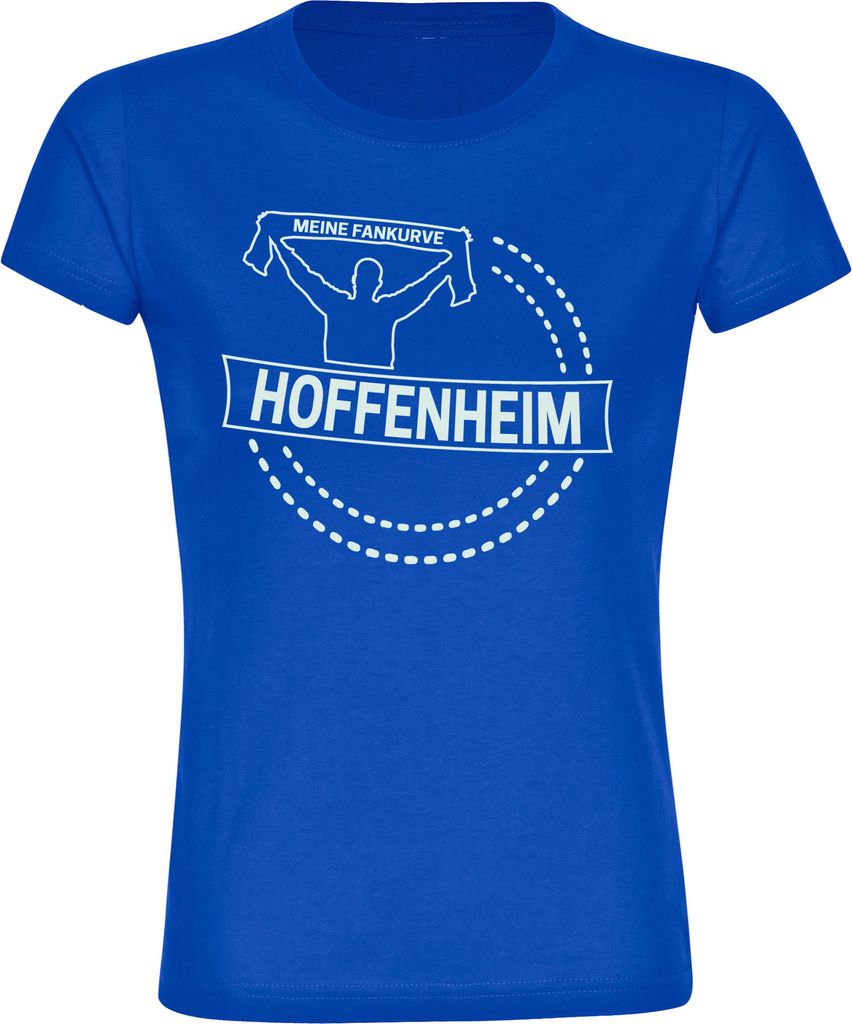 multifanshop Damen T-Shirt - Hoffenheim - Meine Fankurve, blau, Größe 3XL