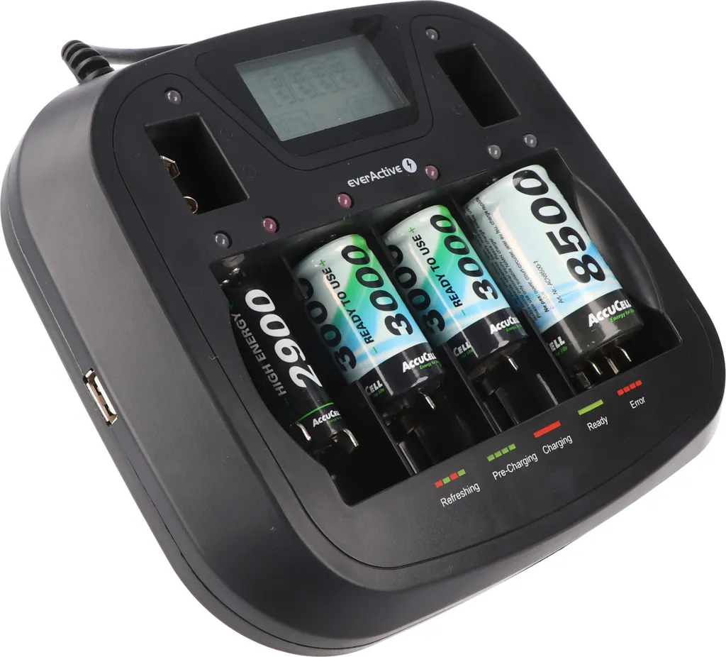 Chargeur de Batterie Universel everActive NC-900U LCD Multi-Format - 15