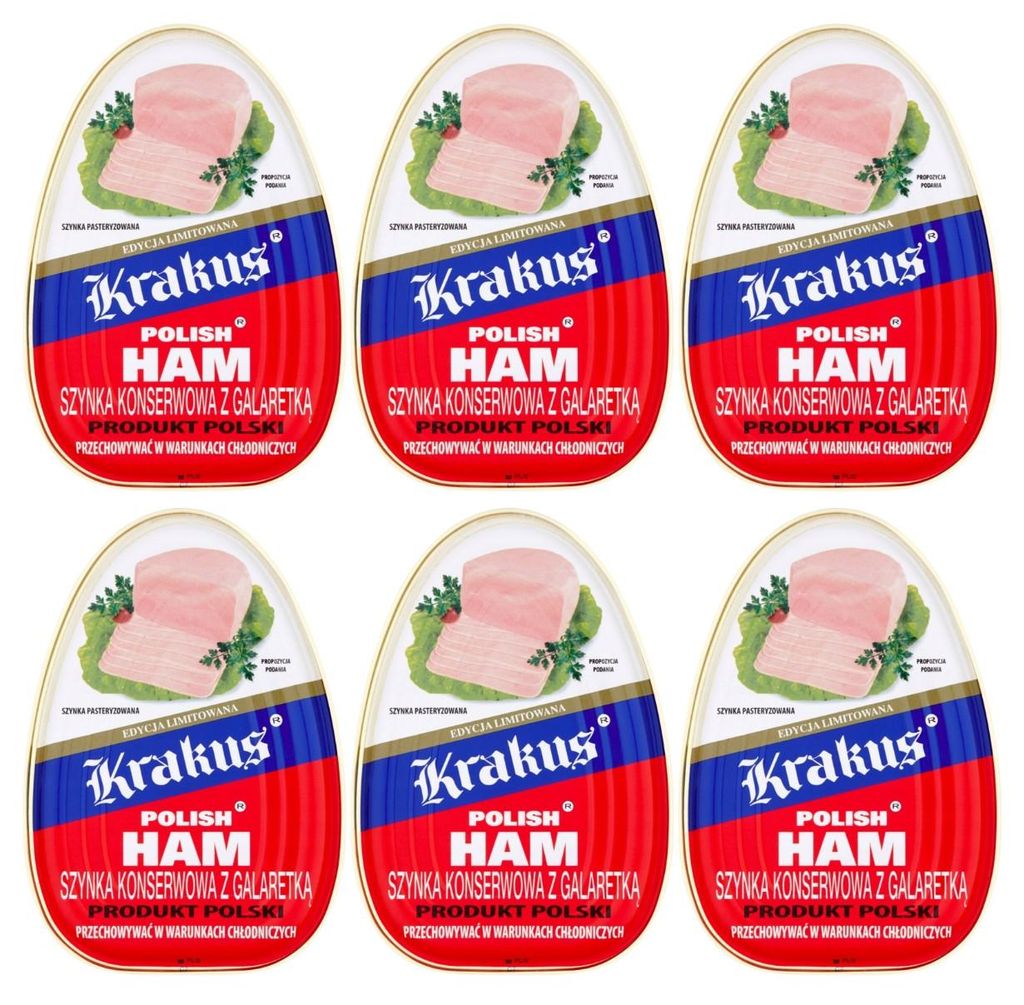 Krakus Schinken in Aspik Fleischkonserve 6x 455g - Produktbild 
