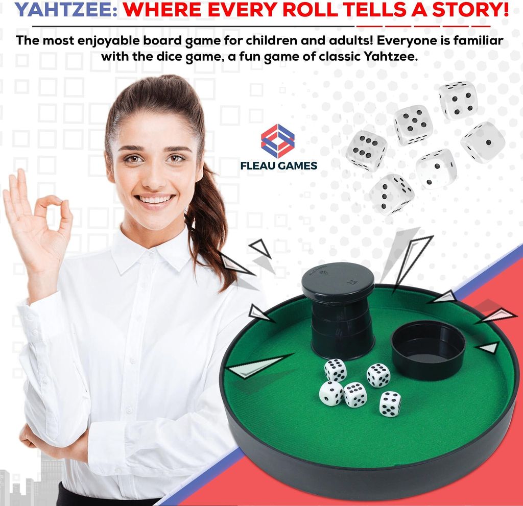 Yahtzee + box na kocky + sada kariet - sada kociek - box na Obrázok produktu 7