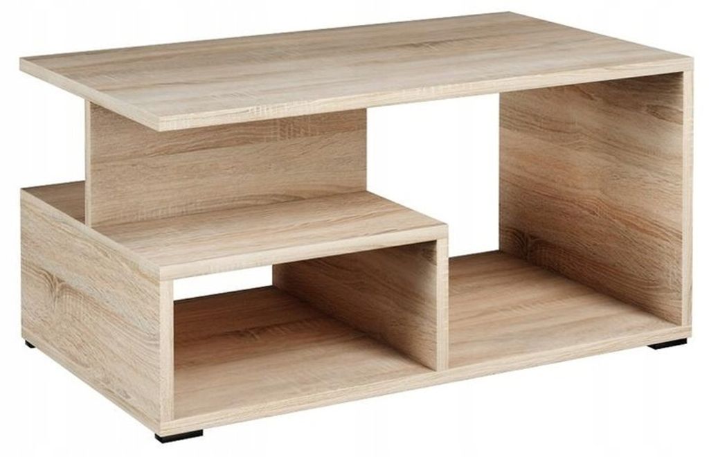 MATKAM Couchtisch PRIMA EX3 H45 x B90 x T51 cm, elegantes Aussehen, Einfache Montage, (Sonoma Eiche)