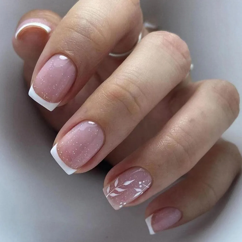 24 Unghie Finte Francesi Corte Quadrate - Manicure Fai-da-te Facile