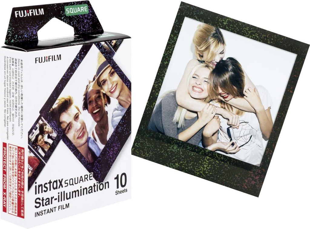 Fujifilm instax SQUARE Star Illumni WW 1, Farbe:Schwarz