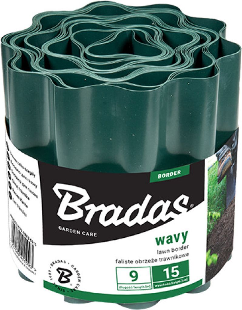 Rasenkante Beeteinfassung 9m/10cm grün BRADAS 1086 Produktbild 