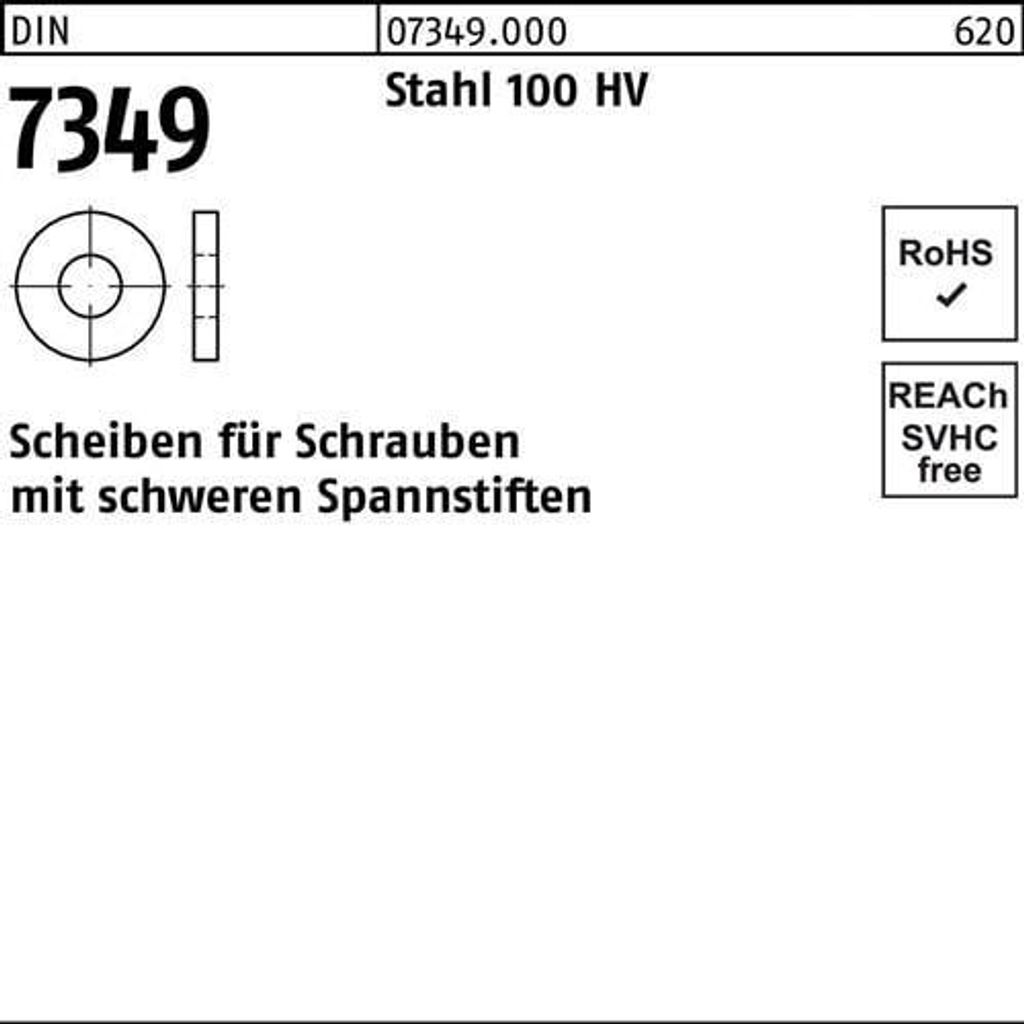 Reyher Scheiben DIN 7349 Stahl 100 HV 19,0 (50 Stück)
