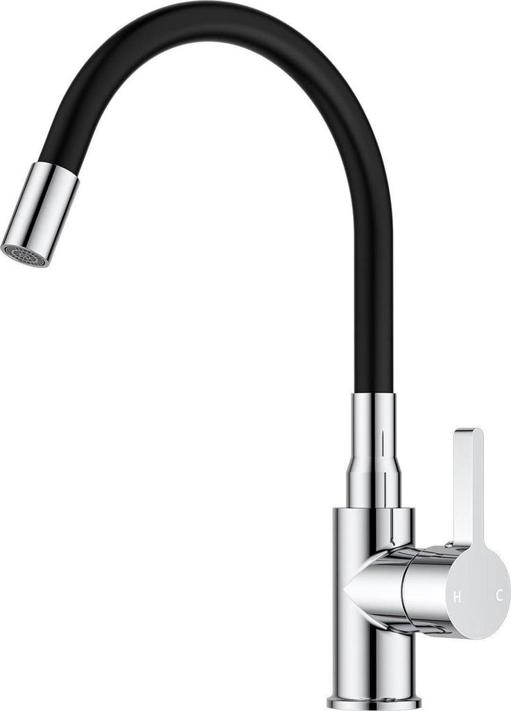 FORIOUS Flexible Küchenarmatur Edelstahl 360° Drehbar Produktbild 