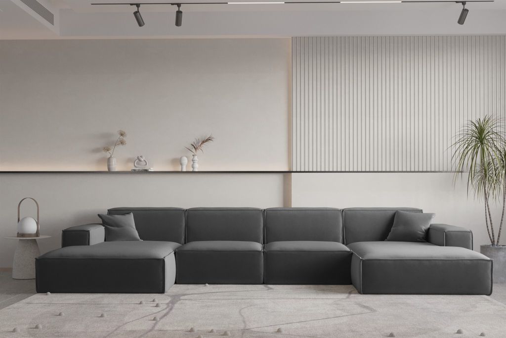Wohnlandschaft U-Form CELES PREMIUM in Stoff Opera Velvet Produktbild 