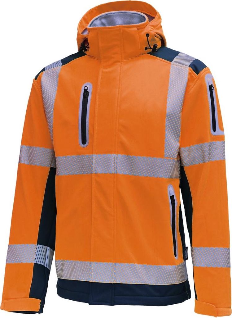 Vizwell Warnschutz-Softshelljacke VW177T Gr. 5XL orange