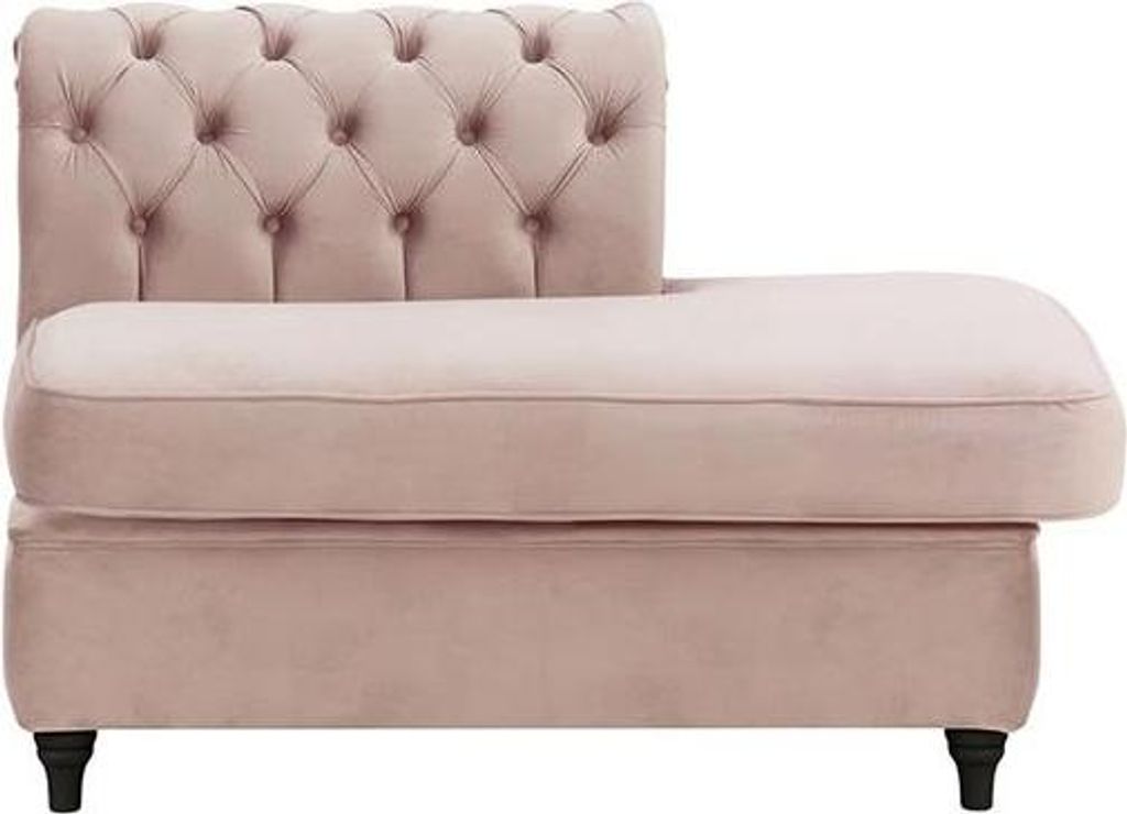 Chesterfield Modul - Abschlusselement rechteckig, rechts (ESR)-Velluto 14-black