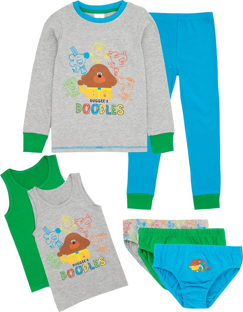 Hey Duggee - Schlafanzug für Kinder NS7205 (92) (Grau/Blau/Grün)