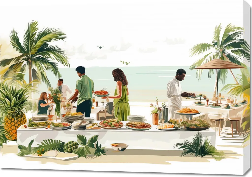 Tableau Image 100 x 70 cm Parfum tropical des vacances décor mural
