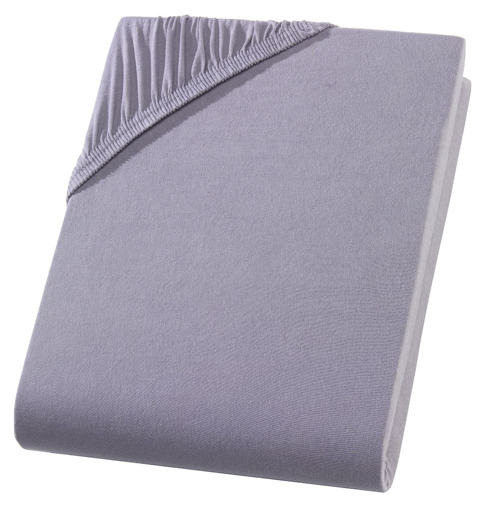 Jersey Split Topper Spannbettlaken für geteilte Topper Grau Produktbild 