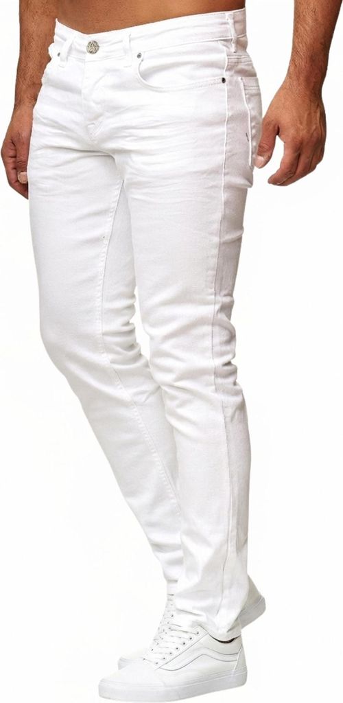 Tazzio Herren Jeans Slim Fit 16533 Weiß W42/L32