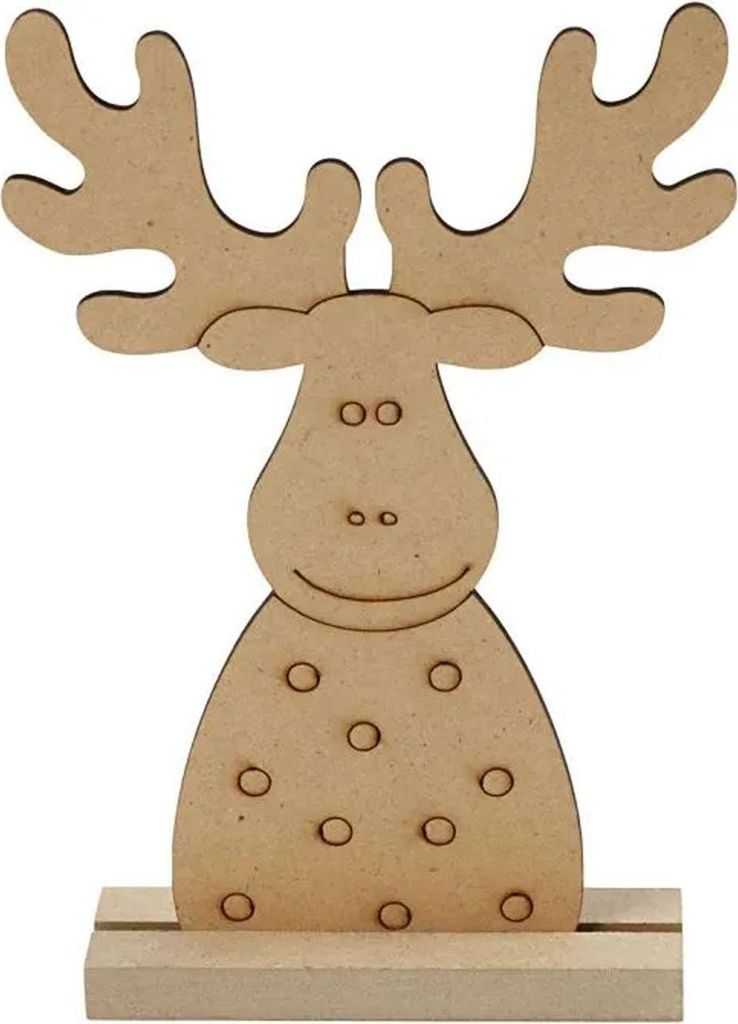 Creativ Company Christmas figure, Perlenset für Kinder, MDF-Platten, Braun, 1 Stück(e)