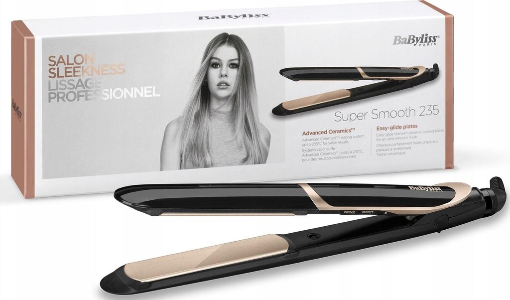 BaByliss Super Smooth 235 Titanium, Prostownica, Ciepły, Zdjęcie produktu 